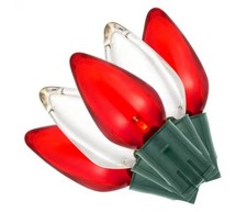 Home Accents 100 Ct Red/Warm White Super Bright Steady Lit C9 LED Light 65.4 Ft