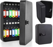 Up to 20 Keys Wall Mount Key Cabinet Key Storage Box Case Metal Security