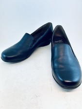 Dansko Black Milled Nappa Leather Farah Smoking Loafers, size 39 8.5 9
