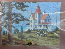 Artcraft Concepts Needlepoint Longstitch Kit Yarn Lazy Summer Country Cottage