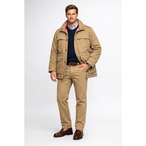 Hardy Amies, Vintage Hardy Amies Down Barn Coat Mens L Tan Chore Jacket Gorpcore Utility