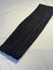 Vintage Unbranded Silk  Lace Black Cummerbund