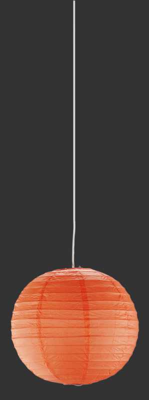 Lámpara de Araña Papel de Arroz Naranja 1 Luz D.40 TR296