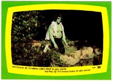1979 Topps Incredible Hulk Sticker #20  (ex-mt) 2 asterisks
