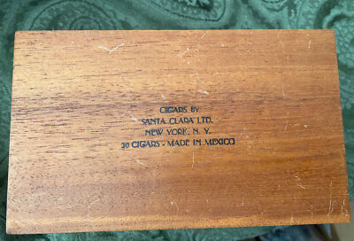VINTAGE SANTA CLARA CIGARS 1830 SAN ANDRES MEXICO WOODEN CIGAR BOX
