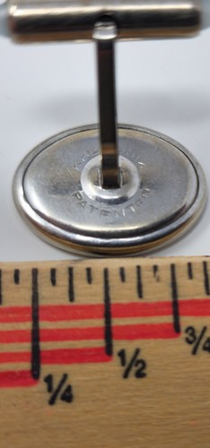 Vintage Krementz Monogram cufflinks "R" initial silver tone links - Picture 6 of 11
