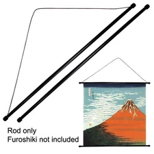 Japanese Furoshiki Tapestry Wall Hanging Rod 30" Plastic Stick String Poles Set 