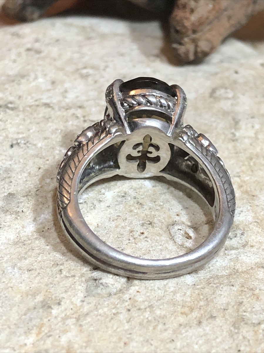 正規品販売! Sterling Ripka Judith Silver 7s Ring Crystal CZ Citrine 925 シルバー