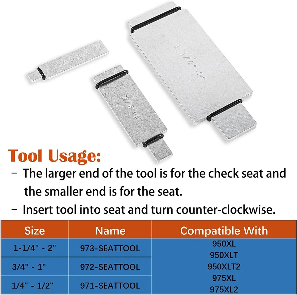 For Wilkins RK-975TOOL 1/4"-2" Model 950XL 975XL Check Seat Removal Tool Kit - Image 4 of 4