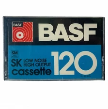 Vintage BASF JAMPROOF 120 SK Low Noise High Output Audio Cassette Blank Sealed