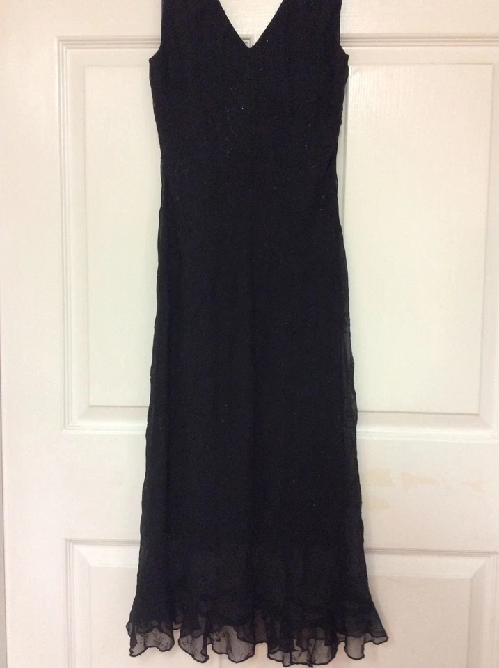 Vestido para mujer City Triangles talla Junior 3 negro formal totalmente forrado 32 Foto 4 de 4