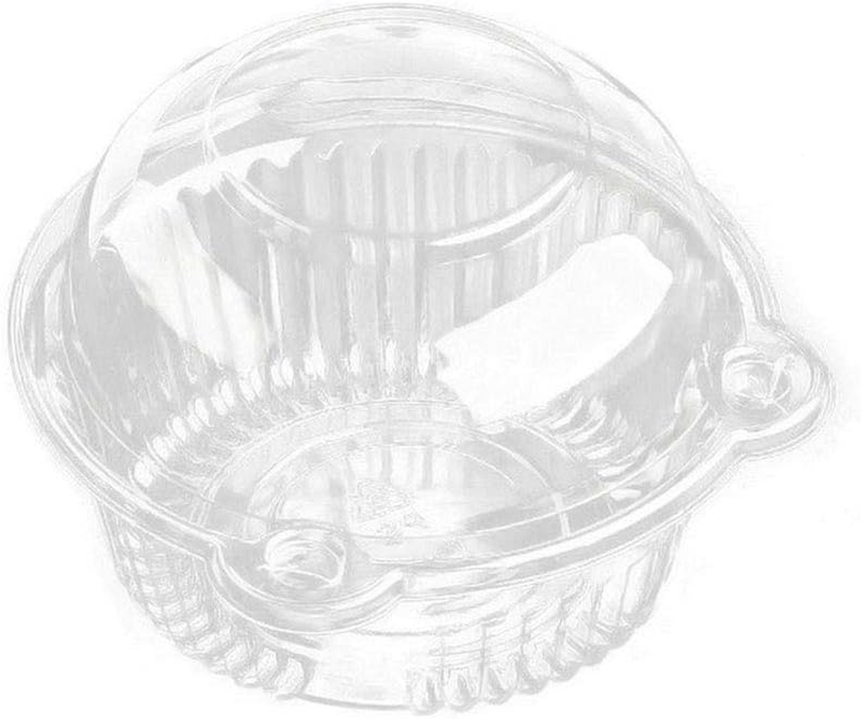 50-Pack Clear Disposable Plastic Cupcake Holders Individual Containers-image