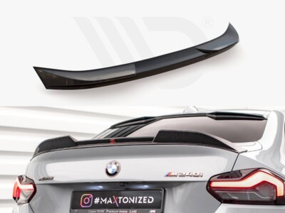 Für BMW 2er Coupe G42 Spoiler Flügel Verlängerung Maxton Design Glanz Schwarz ABS