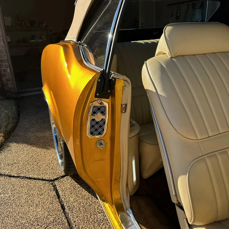 Pontiac Firebird 1971-1992 puerta malla cromada jamba ventilaciones Tiarra triple tejido atascos Foto 2 de 4