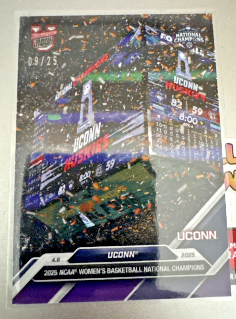 UConn Women's National Champs - 2024-25 Bowman U NOW - Card 108 - Purple /25