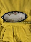 Vintage Nippon Hand Painted Oval Serving Dish Flowers With Cobalt Blue And Gold  — photo 6