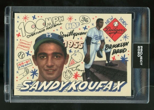 Topps Project 2020 Sandy Koufax by Sophia Chang #204 With Box PR 3,043!