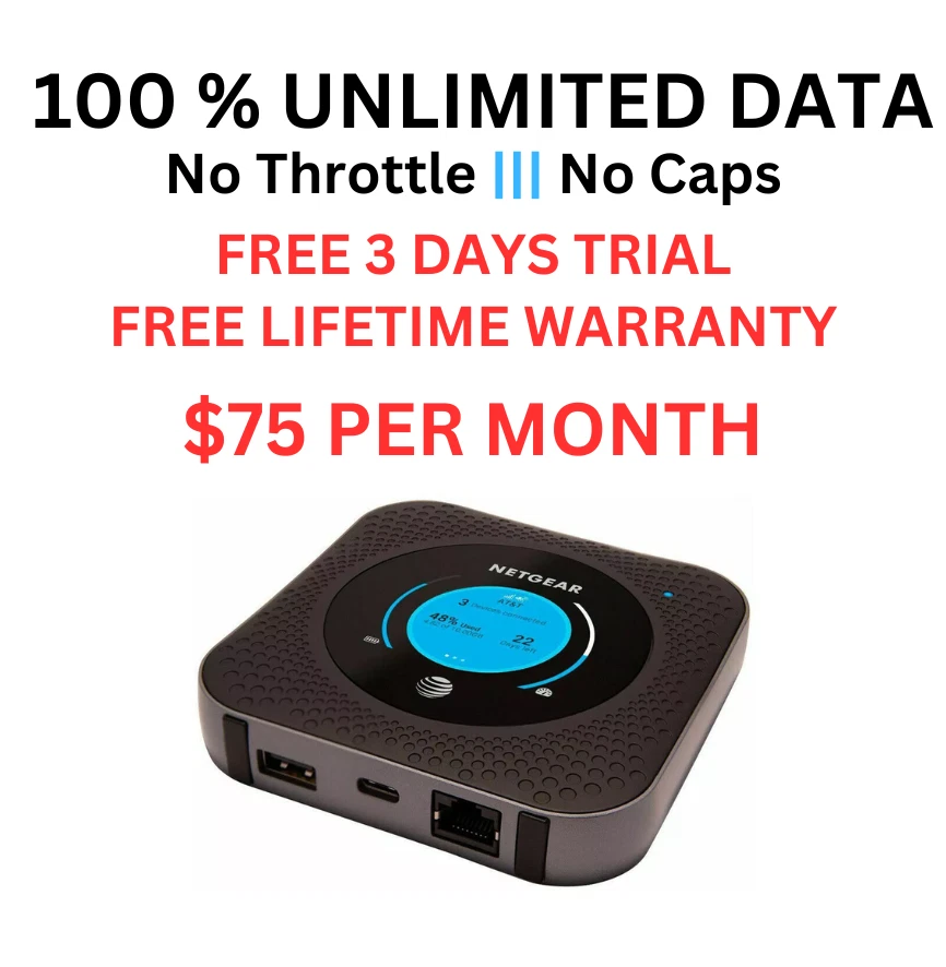AT&T UNLIMITED DATA Netgear M1 MR1100 4G LTE RV's Internet Home $75/月 — 第 2/2 张图片