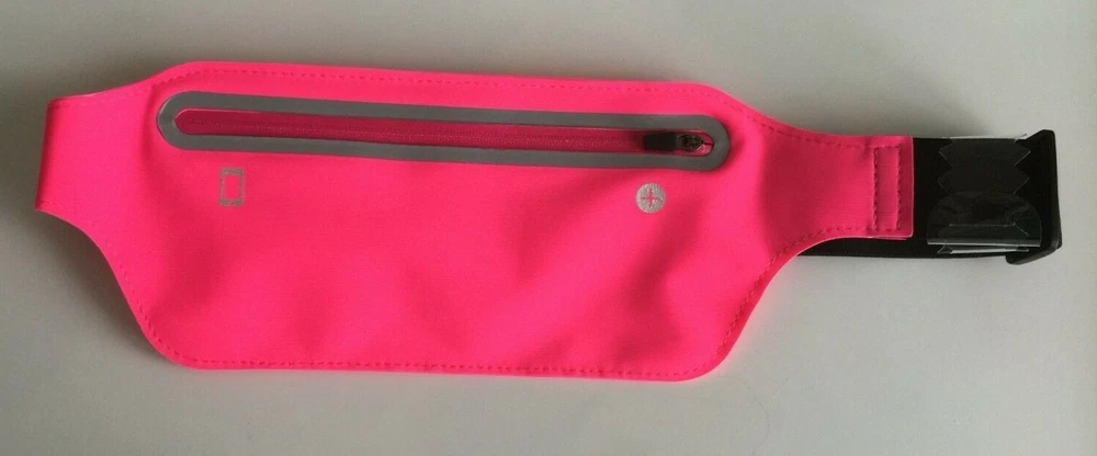 Belt Bag Neon Colors Holds Phone Cards Keys Money Zip Close Adjustable Belt NWT