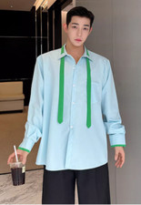 Korean style fashionable loose versatile shirt for men tops