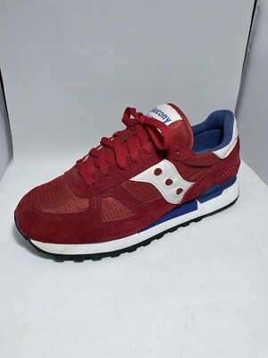 Saucony Shadow Original Shoes Red Blue Men's Size UK 2013