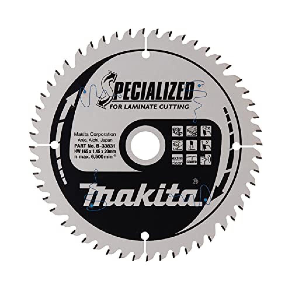 Makita lama per sega Specialized, 165 x 20 mm, 52Z, B 33831 - NUOVO
