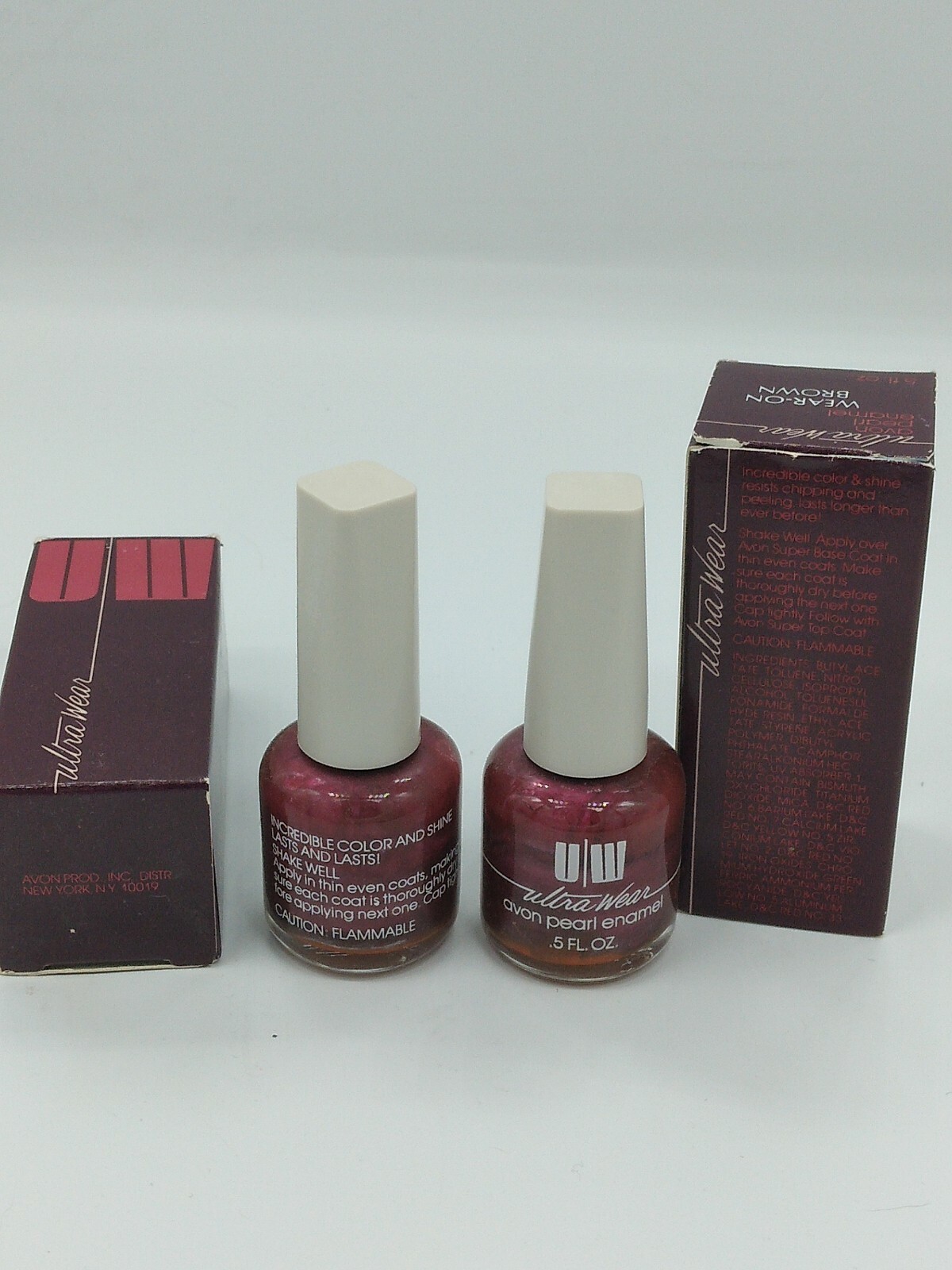 2 Avon Vintage Nail Polish Pearl Enamel Ultra Wear 1980s Wear-on Brown |  eBay