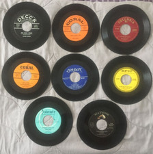 LOT OF 8 RECORDS 1950 POP BIG BAND VARIOUS ARTIST LABELS 45RPM 33