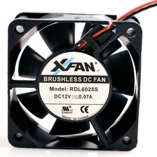 XFAN RDL6025S Ventola di raffreddamento telaio silenziosa 12V 0,07A 6cm 6025 2 fili