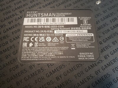 Razer Huntsman Tournament Edition RZ03-0308 Black RGB Optical