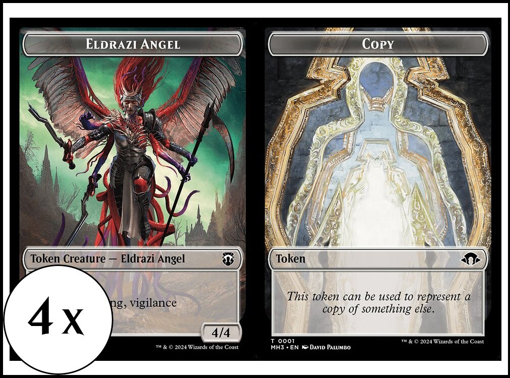 エルドラージ　セット　MH3 MTG - 4 x Eldrazi Angel / Copy Token - Modern Horizons 3