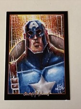 CAPTAIN AMERICA Sketch Card Print 002 Signed by Chris McJunkin