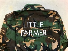 Personalised Little Farmer Boiler Suit/Kids Coveralls.Free name on front
