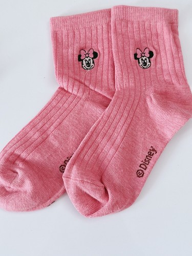 1Pair Girl Boy Minnie Mickey Mouse Embroidery Cute Short Socks - Picture 4 of 12