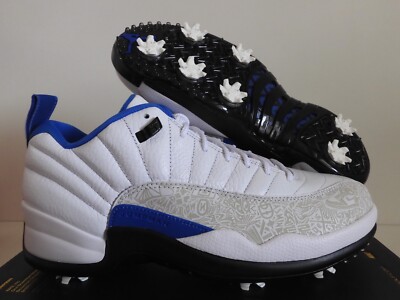 NIKE AIR JORDAN XII 12 RETRO G NRG P22 WHITE-BLACK-BLUE SZ 10 