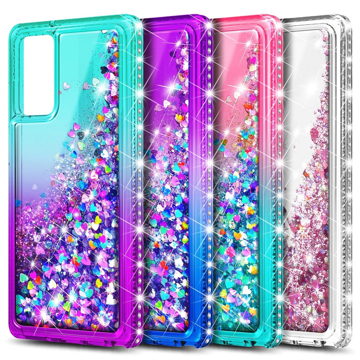 For Samsung Galaxy S20 FE 5G Case, Liquid Waterfall Glitter Phone Cover