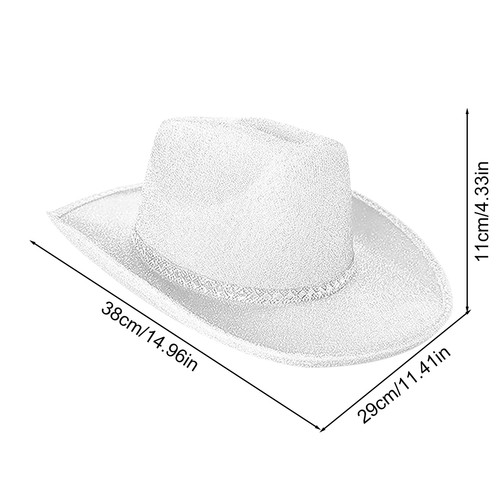 1x Rhinestone Adult Cowboy Hat Summer Hat Western Bachelorette Party Cowgirl Hat - Picture 5 of 15