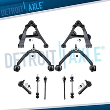 10pc Front Upper Lower Control Arms Tie Rods for Cadillac Escalade Sierra 1500