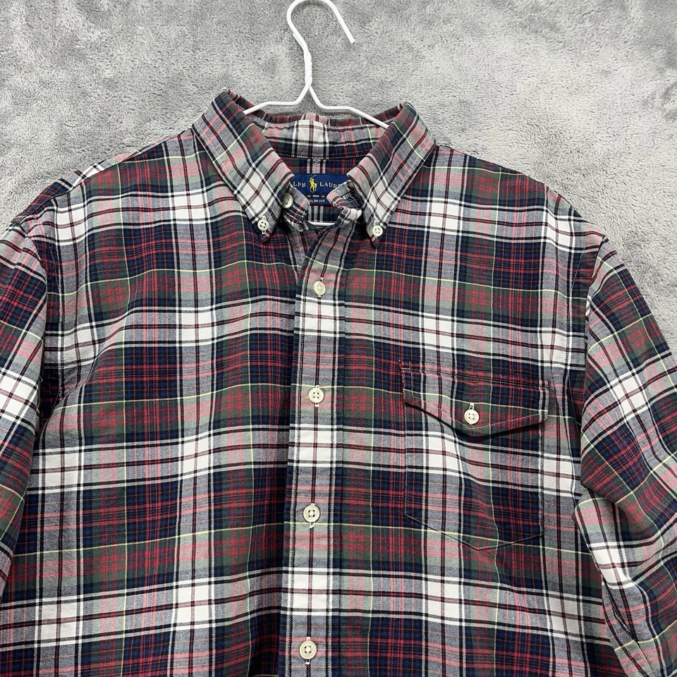 Camisa Ralph Lauren Para Hombre Grande Multicolor A Cuadros Abotonada Calce Ajustado Preppy Foto 4 de 4
