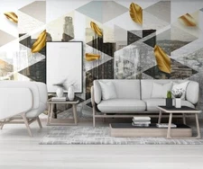 3D Graphic Leaves G3626 Wallpaper Wall Murals Removable Self-adhesive Honey