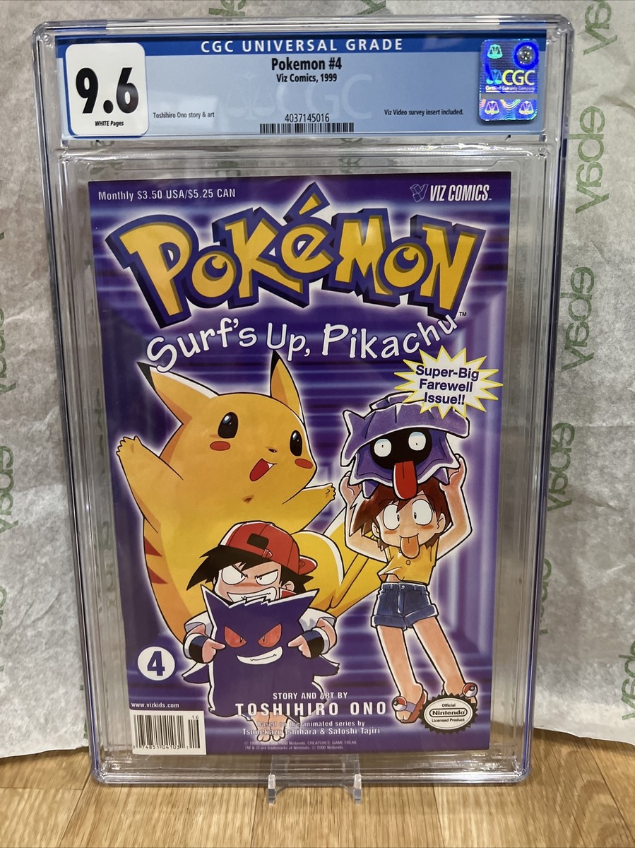 pokemon 4 comic book cgc 9.6 surf's up pikachu Nintendo Newsstand