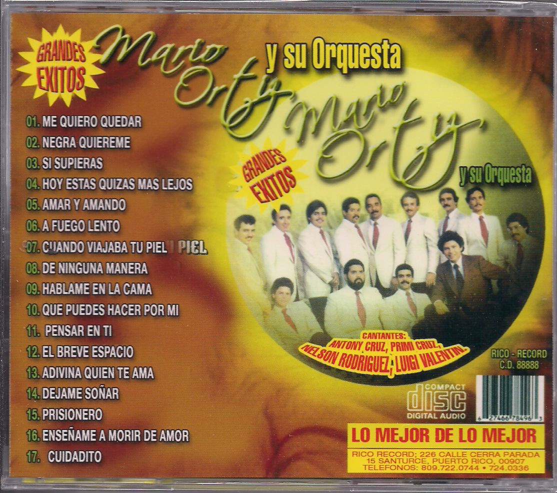 RARE cd SALSA MARIO ORTIZ Anthony Cruz PRIMI CRUZ negra quiereme SI SUPIERAS