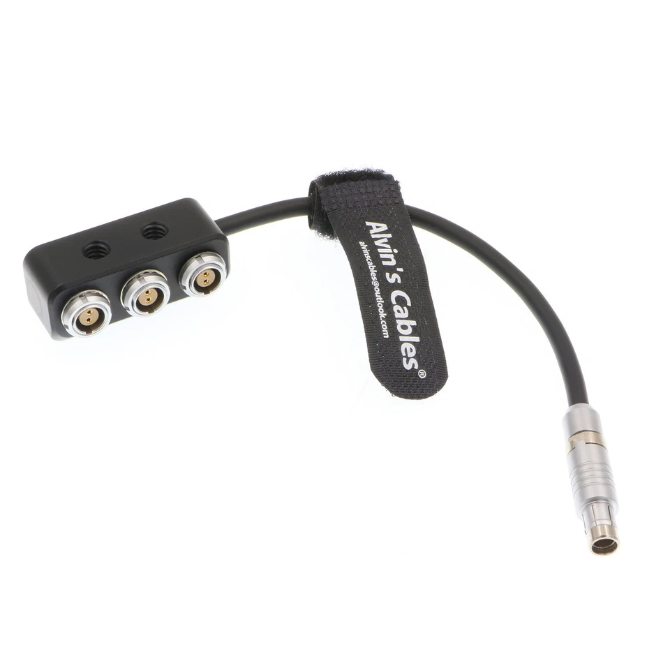 ALVIN'S CABLES 1 to 3 Mini Power Splitter Cable Box RS 3 Pin Male to 3 2 Pin Female for ARRI