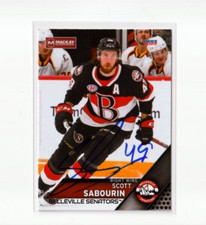 SCOTT SABOURIN autographed '22/23 BELLEVILLE SENATORS team card OTTAWA SENATORS