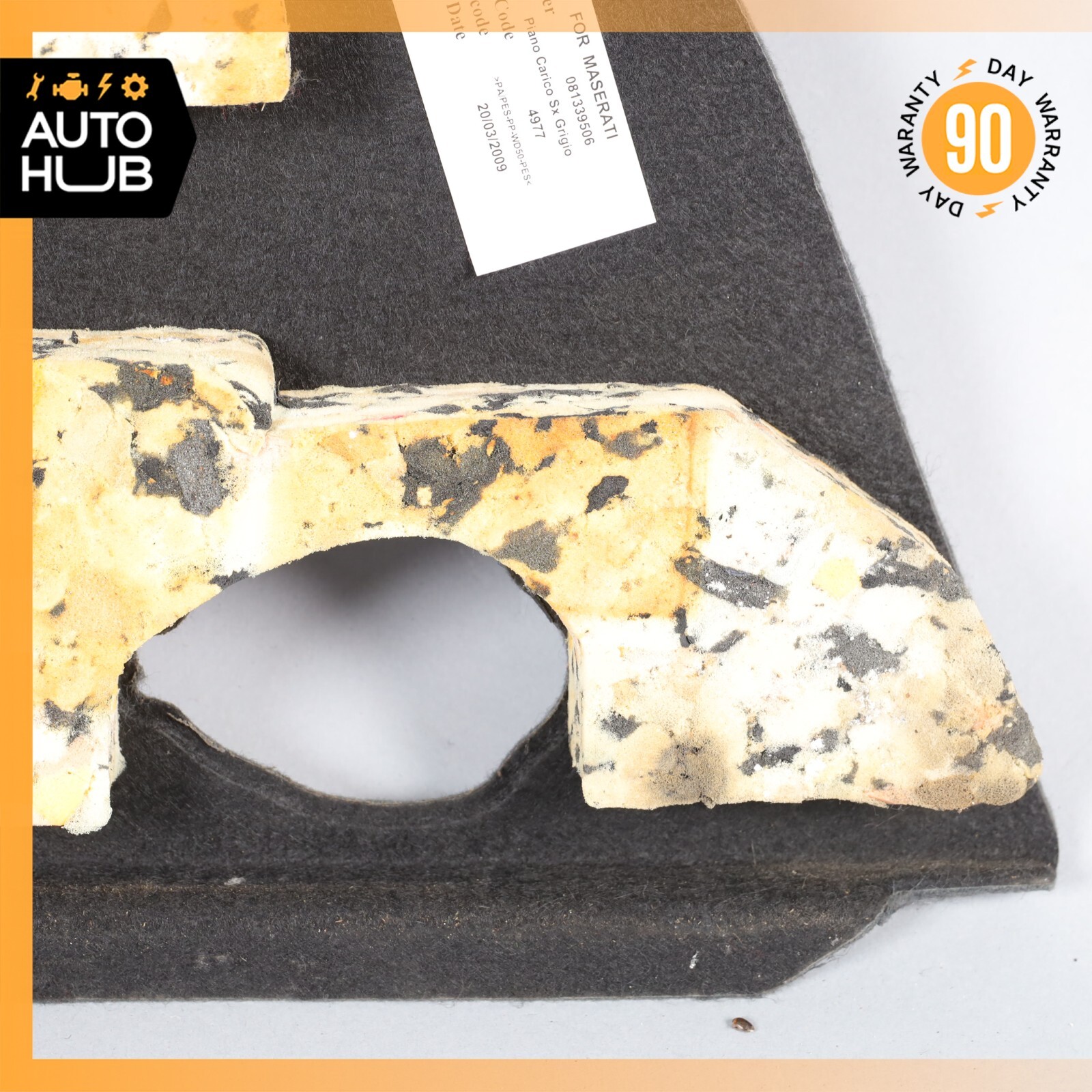 08-18 Maserati GranTurismo M145 Rear Left Side Trunk Boot Mat Carpet Cover OEM