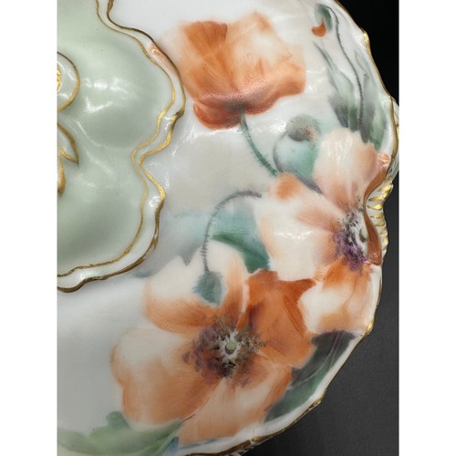 Antique Covered Dish Serving Vegetables Oval Limoges France H&C L Mint Green - Picture 8 of 10