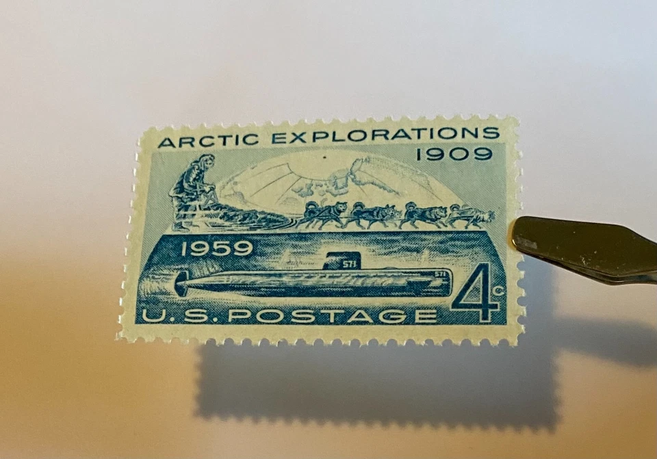 Rare - 1959 Arctic Explorations 4 Cents Stamp Mint Never Hinged OG. - Image 4 of 4