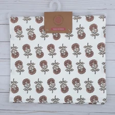 Table Runner Centerpiece 13x72 Floral Anya Woodblock Peach