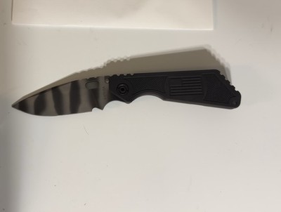 MICK STRIDER NSN TIGER STRIPE USA FLAG Knife MAGNACUT NAVY SEAL MARSOC ISSUED
