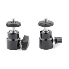 2 PCS 1/4-20 Mini Ball Head, 360 Swivel, 1817, DSLR, Tripod, Monopod Mount